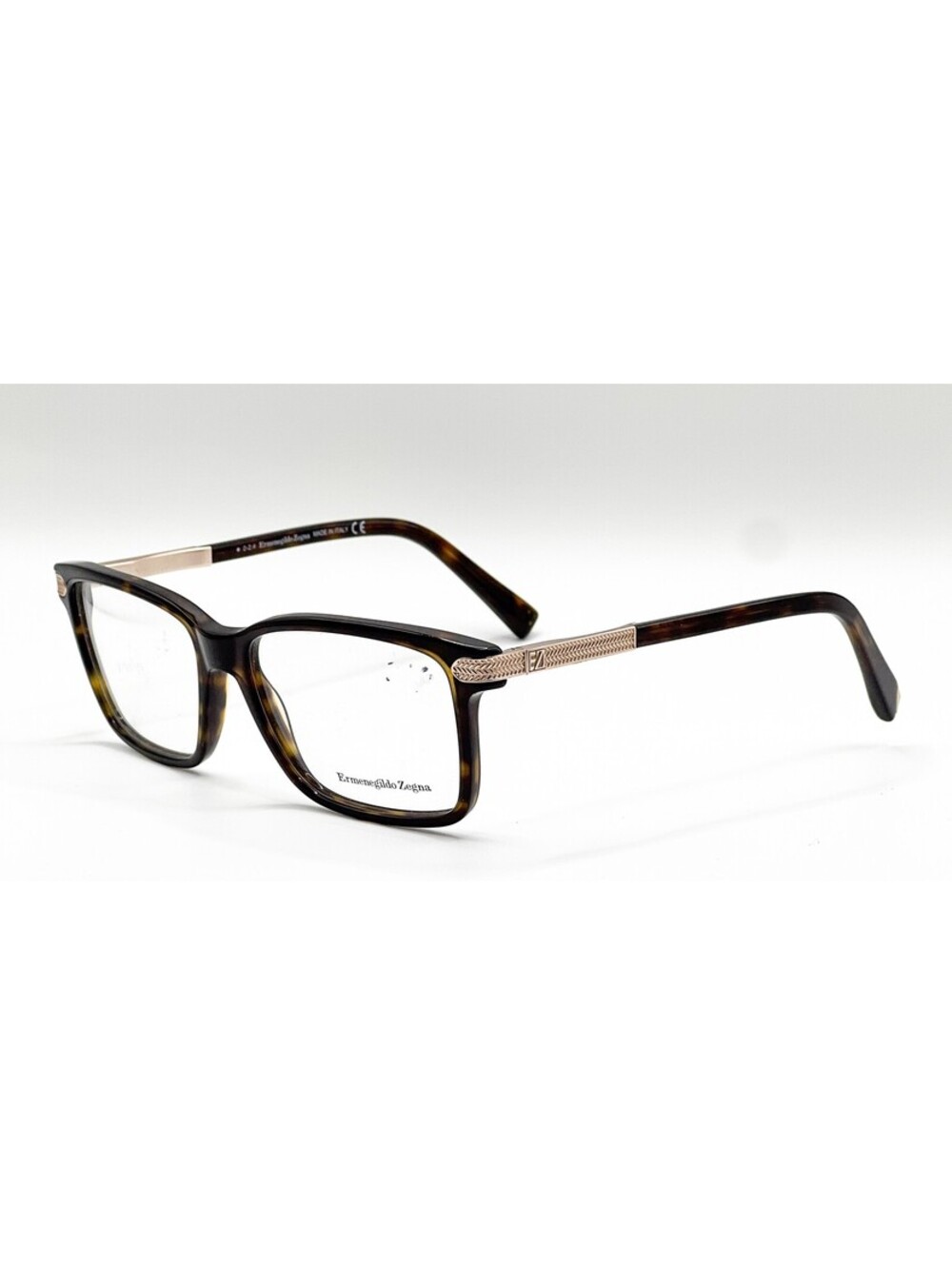 Ermenegildo Zegna EZ 5009 052 Dark Havana Rectangle Eyeglass Frames 55-16-145